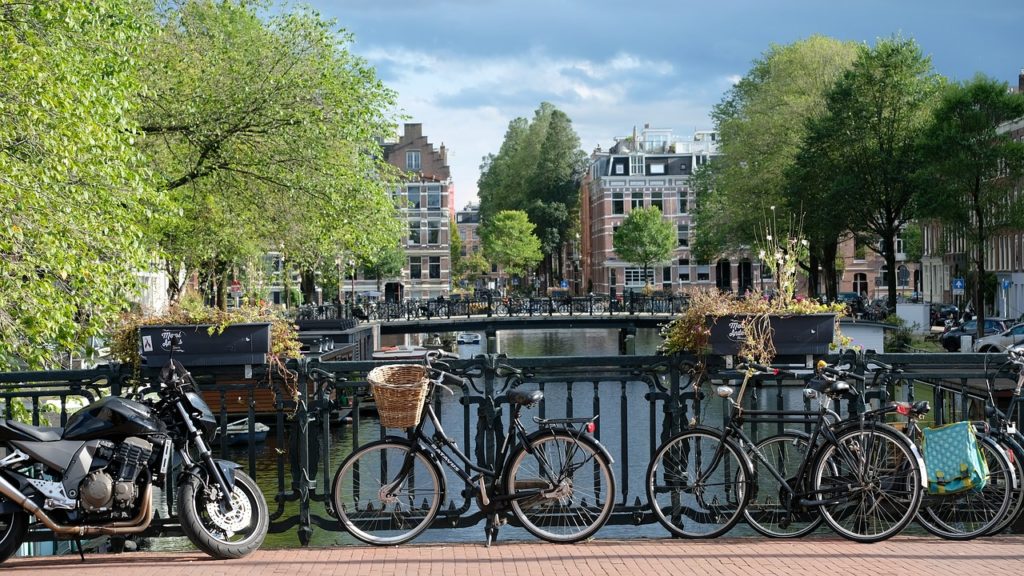 Amsterdam Canal-side Scene