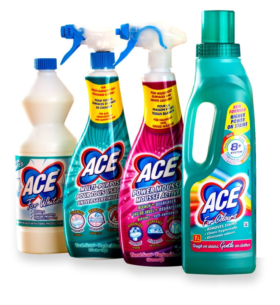 ACE stain remover cleaning products